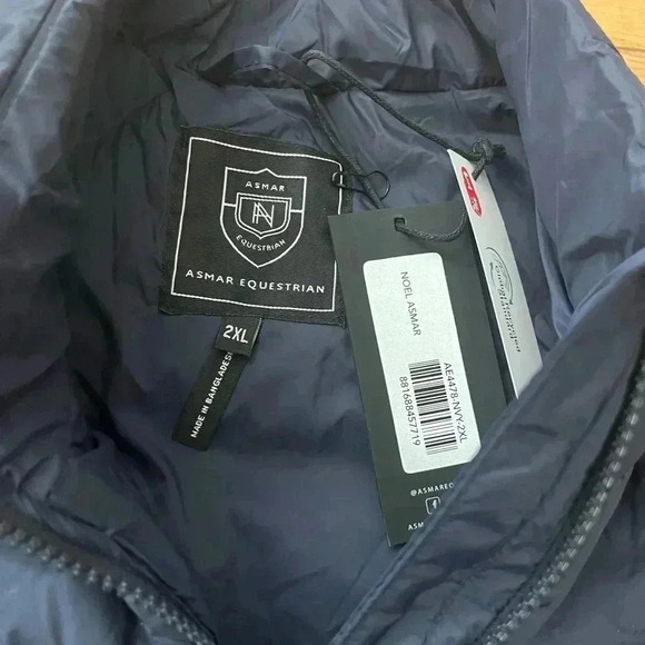 [2XL]Noel Asmar Equestrian Recycled Material  Blue Winter Puffer Vest - Picture 3 of 9